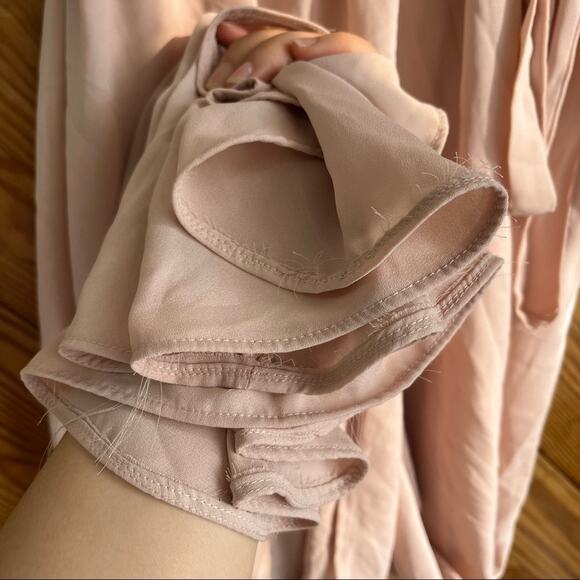 SHOW ME YOUR MUMU Sophia Wrap Dress Dusty Blush Crispy - Picture 8 of 11